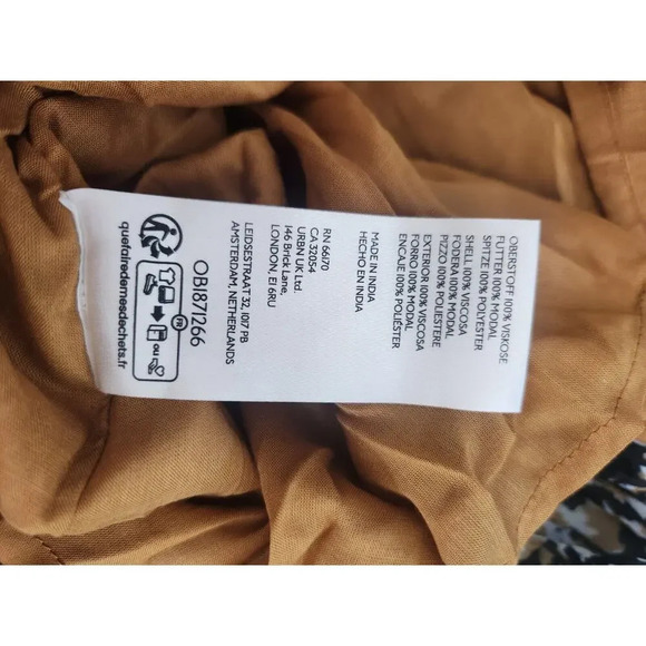 NWT By Anthropologie V-Neck Ruffle Lace Slip Dress Sz 2P Petite Brown 9D409 - Picture 12 of 12